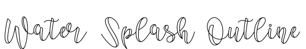 Water Splash Outline Font Image