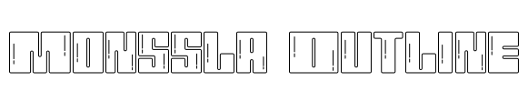 Monssla Outline Font Image