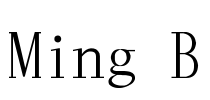 Ming B Font Image