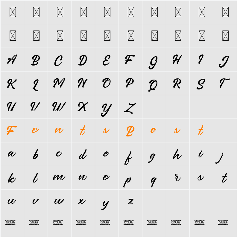 Ameyasi Demo Character Map