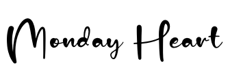 Monday Heart Font Image