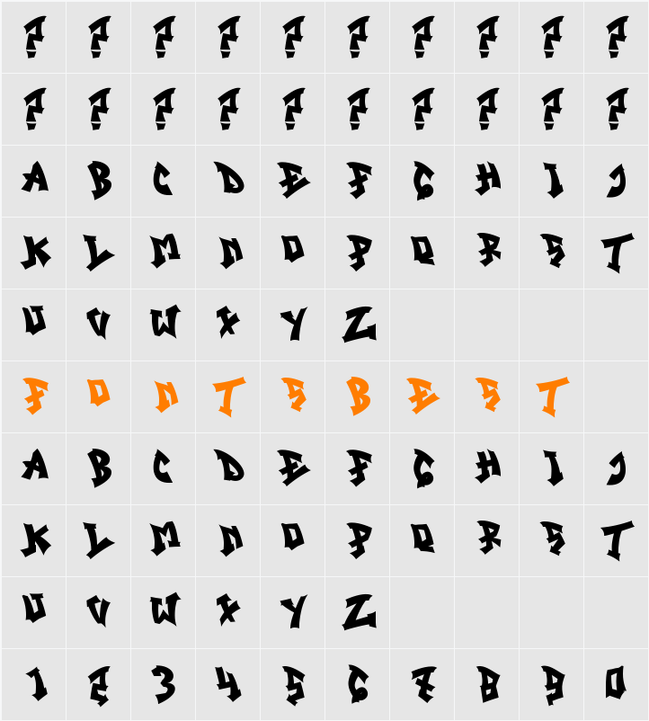Track Junk Character Map