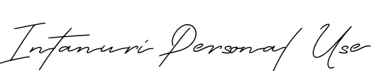 Intanuri Personal Use Font Image