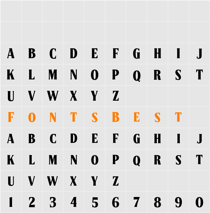 Demo Colds Variana Serif Character Map