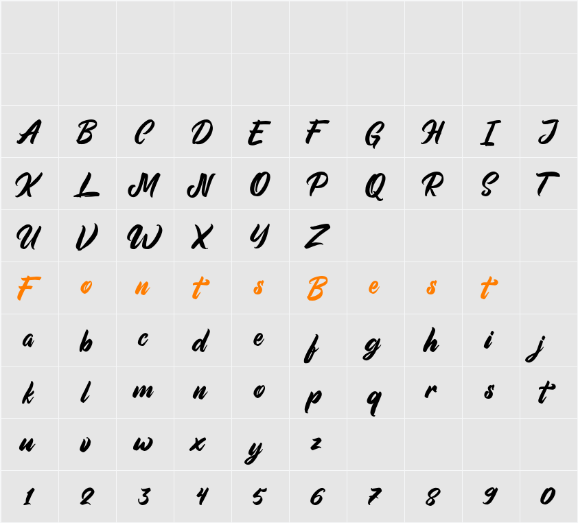 Aimchestar Personal Use Character Map