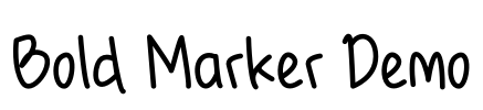 Bold Marker Demo Font Image