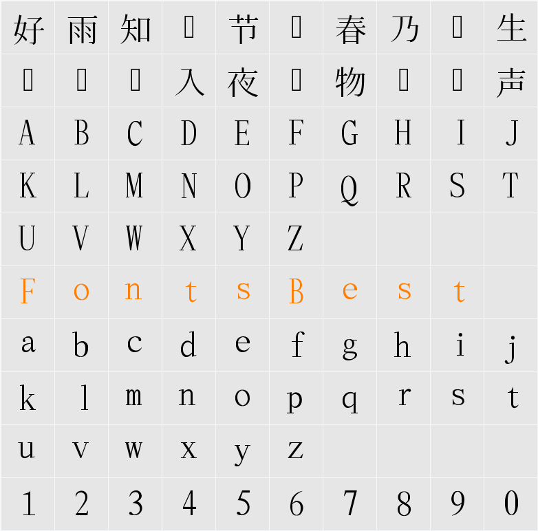 Ming A Character Map