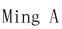 Ming A Font Image