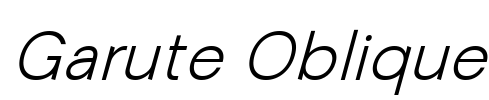 Garute Oblique Font Image