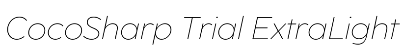 CocoSharp Trial ExtraLight Font Image