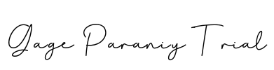 Gage Paraniy Trial Font Image