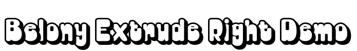 Belony Extrude Right Demo Font Image