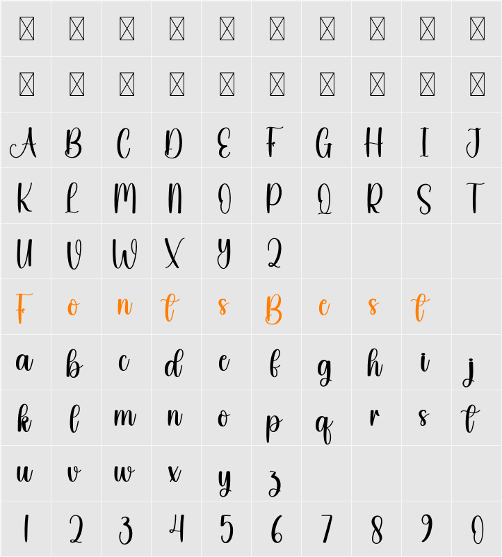 Striking Character Map