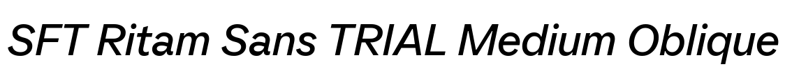 SFT Ritam Sans TRIAL Medium Oblique