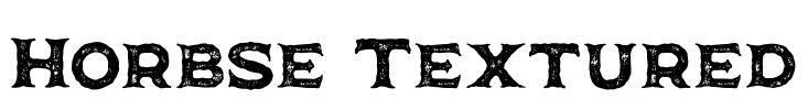 Horbse Textured Font Image