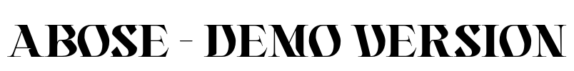 Abose - Demo Version Font Image