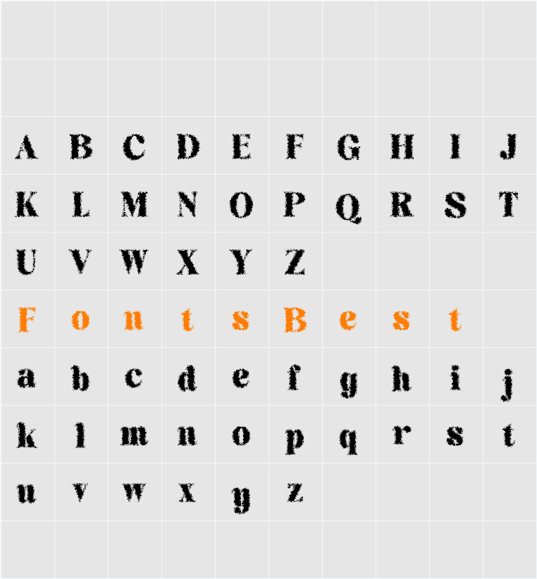 Brivane Unfocus Demo Character Map