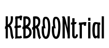 KEBROONtrial Font Image