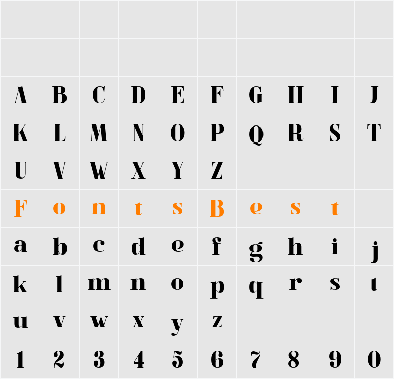 Soleram Demo Character Map