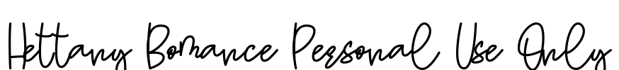 Hettany Bomance Personal Use Only Font Image