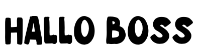 Hallo Boss Font Image