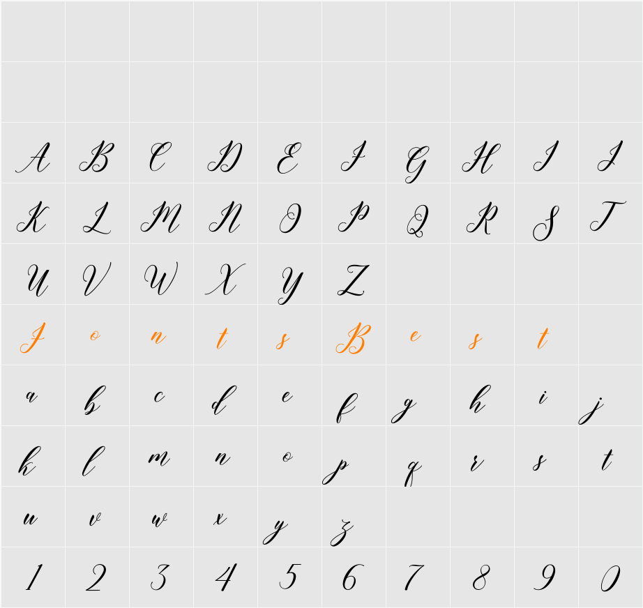 Kembali Character Map