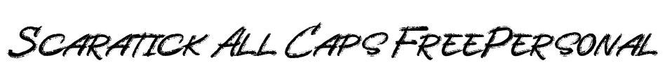 Scaratick All Caps FreePersonal Font Image