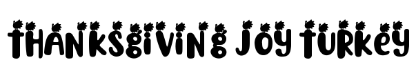 Thanksgiving Joy Turkey Font Image