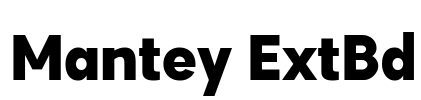 Mantey ExtBd Font Image