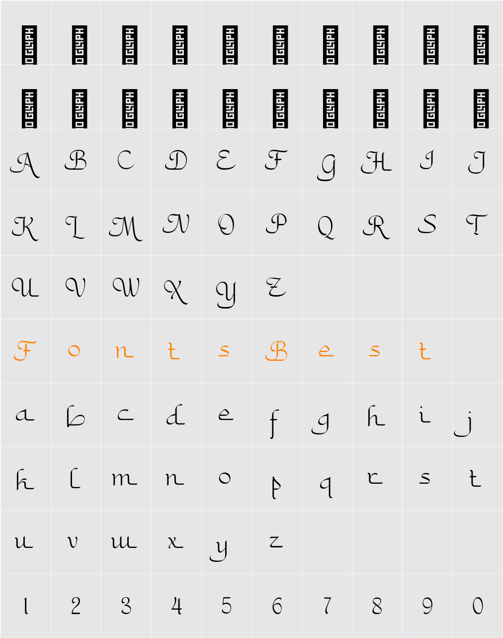 Kabyah Character Map