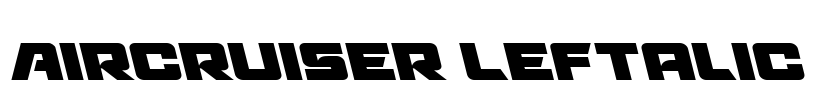 Aircruiser Leftalic Font Image