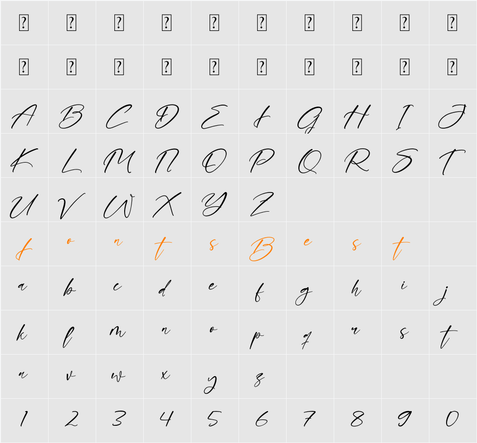 Hasthelics Character Map