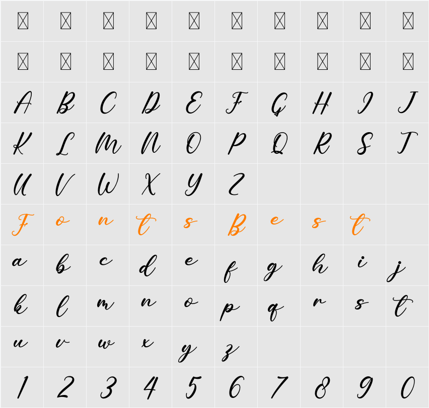 Cathalia Character Map