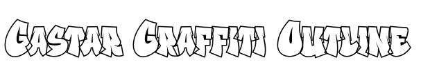 Gastar Graffiti Outline Font Image