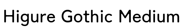 Higure Gothic Medium Font Image