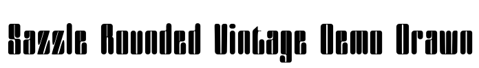 Sazzle Rounded Vintage Demo Drawn Font Image