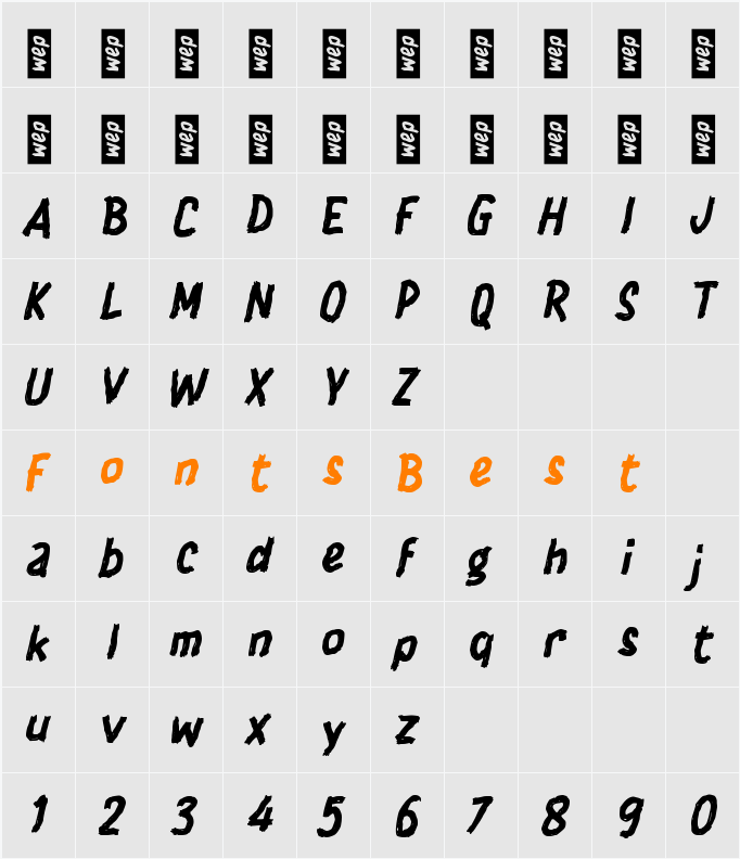 i Ibran Character Map