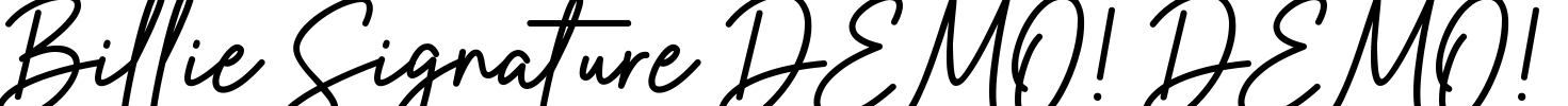Billie Signature DEMO! DEMO! Font Image