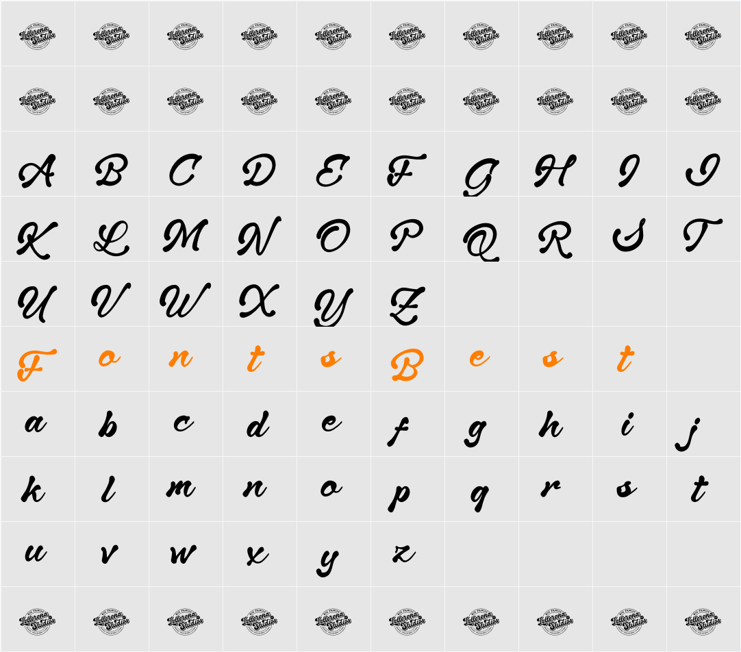 Delight Island DEMO VERSION Character Map