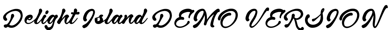 Delight Island DEMO VERSION Font Image