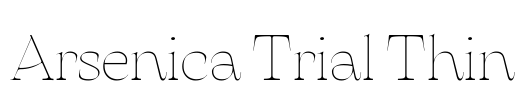 Arsenica Trial Thin Font Image
