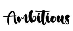 Ambitious Font Image