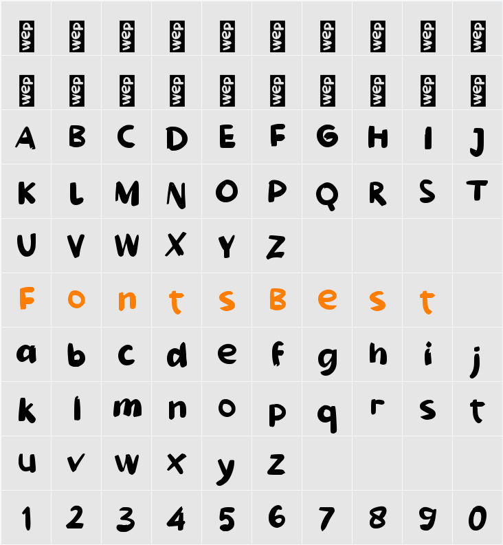 f Fowell Character Map