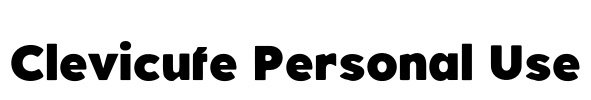 Clevicute Personal Use Font Image