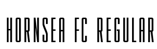 HORNSEA FC REGULAR Font Image