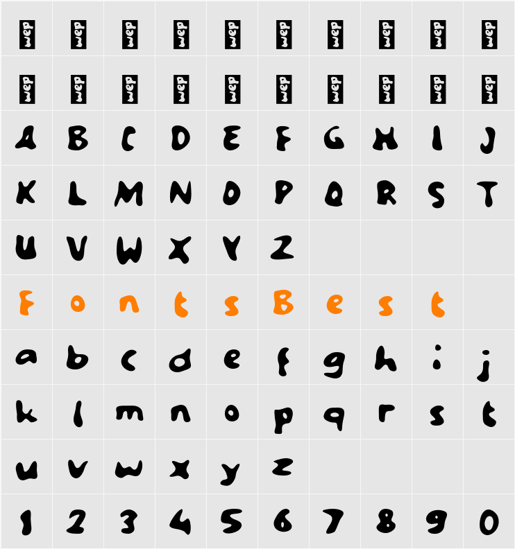 M Mulian Character Map