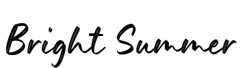 Bright Summer Font Image