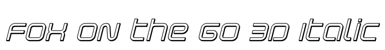 Fox on the Go 3D Italic Font Image