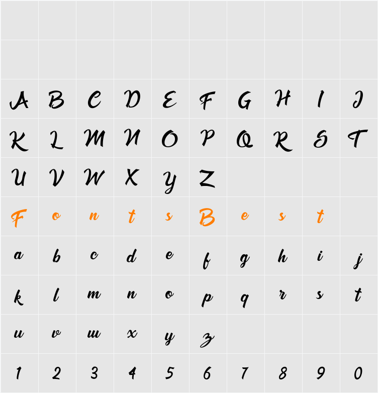 Amaliani Character Map