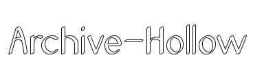 Archive-Hollow Font Image